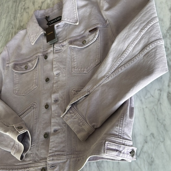 Never worn Tom Ford Light Purple Denim Bomber Jacket - Picture 7 of 9